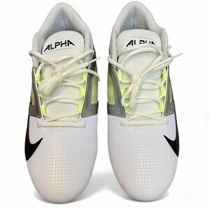 Nike Alpha Menace 4 Pro White/Black- Metallic Silver Size 11 Men Football Cleats